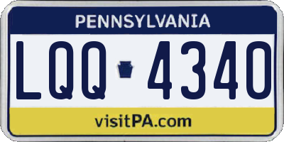 PA license plate LQQ4340