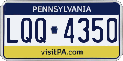 PA license plate LQQ4350