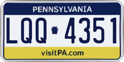 PA license plate LQQ4351