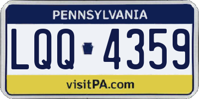 PA license plate LQQ4359