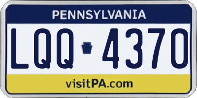 PA license plate LQQ4370