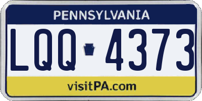 PA license plate LQQ4373