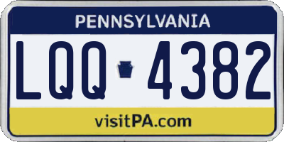 PA license plate LQQ4382