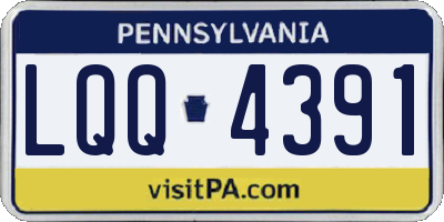 PA license plate LQQ4391