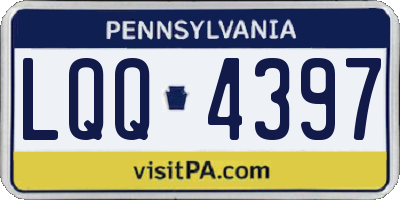 PA license plate LQQ4397