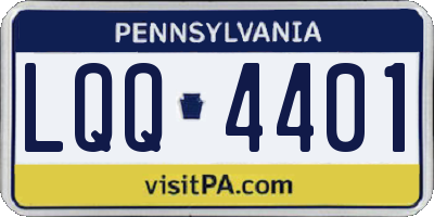 PA license plate LQQ4401