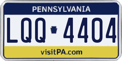 PA license plate LQQ4404