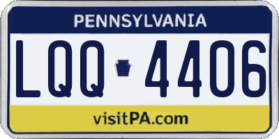 PA license plate LQQ4406