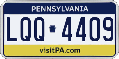 PA license plate LQQ4409