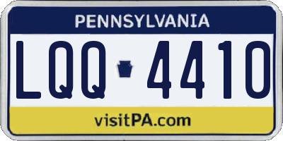 PA license plate LQQ4410