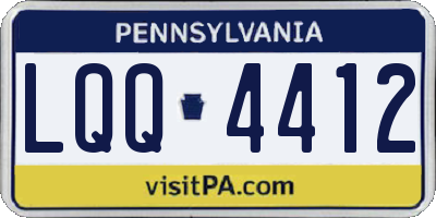 PA license plate LQQ4412