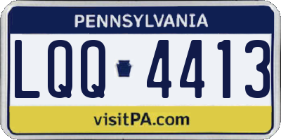 PA license plate LQQ4413