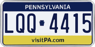 PA license plate LQQ4415
