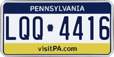 PA license plate LQQ4416
