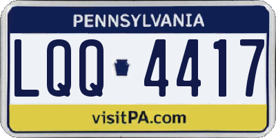 PA license plate LQQ4417
