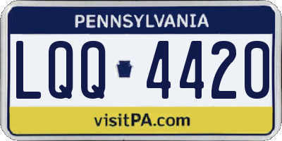 PA license plate LQQ4420