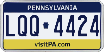 PA license plate LQQ4424
