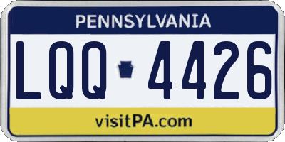 PA license plate LQQ4426