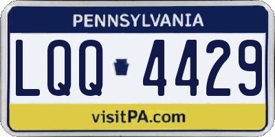 PA license plate LQQ4429