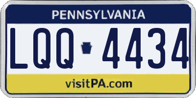 PA license plate LQQ4434