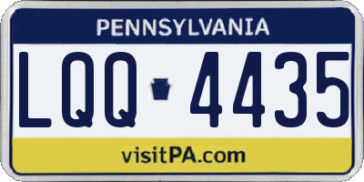 PA license plate LQQ4435