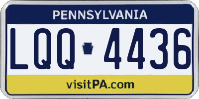 PA license plate LQQ4436