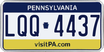PA license plate LQQ4437
