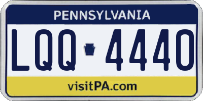 PA license plate LQQ4440
