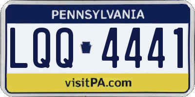PA license plate LQQ4441