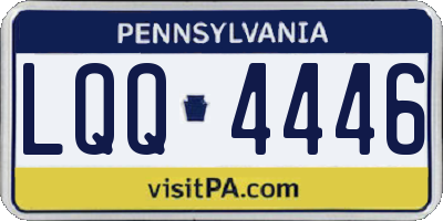 PA license plate LQQ4446