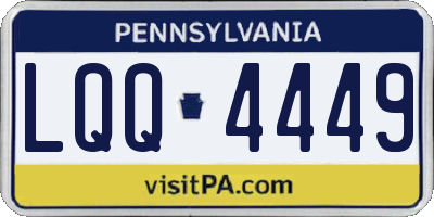 PA license plate LQQ4449