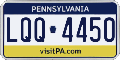 PA license plate LQQ4450