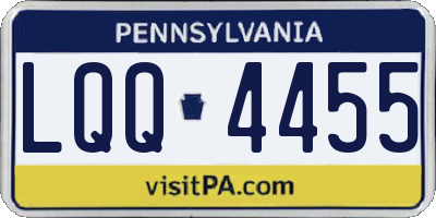 PA license plate LQQ4455