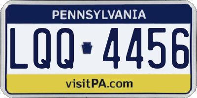 PA license plate LQQ4456