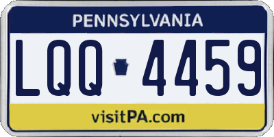 PA license plate LQQ4459