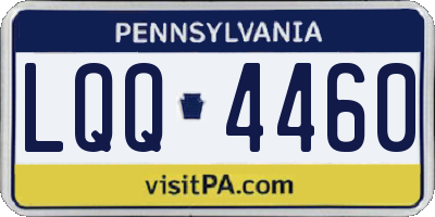 PA license plate LQQ4460