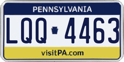 PA license plate LQQ4463