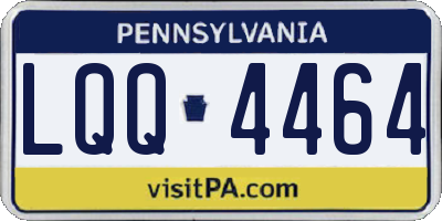 PA license plate LQQ4464