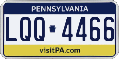 PA license plate LQQ4466