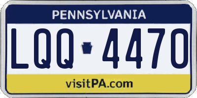 PA license plate LQQ4470
