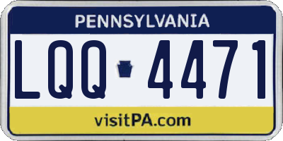 PA license plate LQQ4471