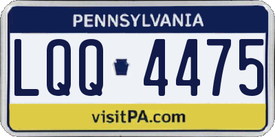 PA license plate LQQ4475