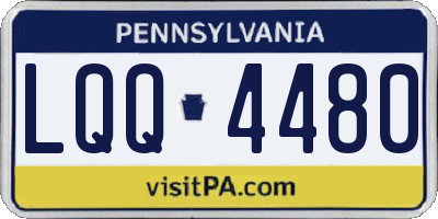 PA license plate LQQ4480