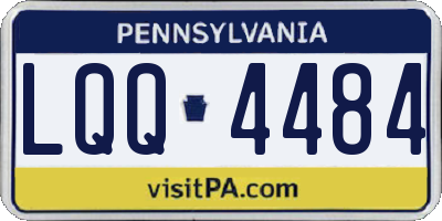PA license plate LQQ4484
