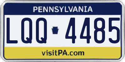 PA license plate LQQ4485
