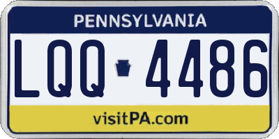 PA license plate LQQ4486