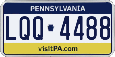 PA license plate LQQ4488