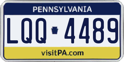 PA license plate LQQ4489