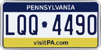 PA license plate LQQ4490