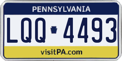 PA license plate LQQ4493